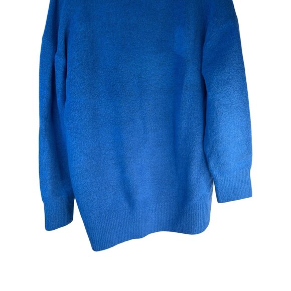 2/$30 ZARA Blue Turtleneck Sweater Small Soft Acrylic Blend Dolman Sleeve Ribbed - Picture 11 of 16